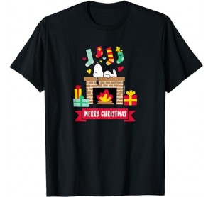 Peanuts - Snoopy Fireplace Merry Christmas T-Shirt